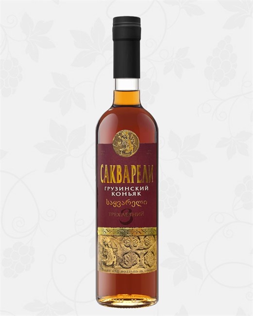КОНЬЯК САКВАРЕЛИ 3*, 0,5л. 2010