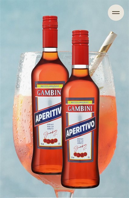 АПЕРИТИВ GAMBINI APERITIVO, Крепость: 12%, 0,5л. 2097